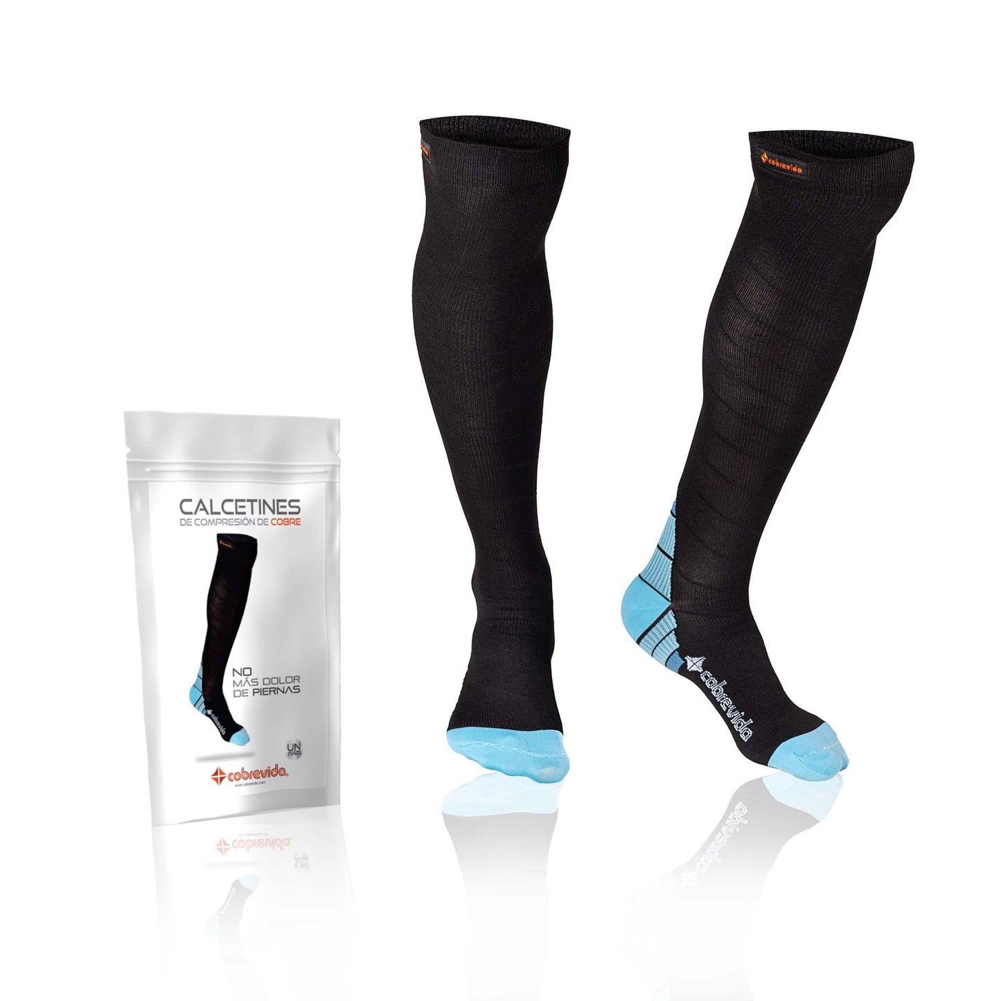 2 PACK DE CALCETINES DE COMPRESIÓN CON INFUSION DE COBRE 15-20mmHg 😱50% DE DESCUENTO😱