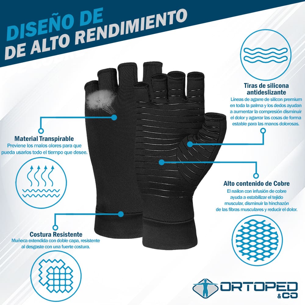 Guantes de Compresión de Cobre para Artritis 😱50% DE DESCUENTO😱