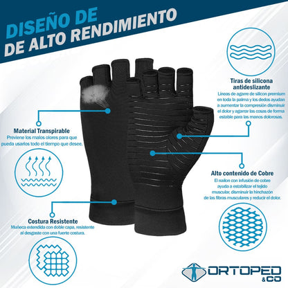 Guantes de Compresión de Cobre para Artritis 😱50% DE DESCUENTO😱