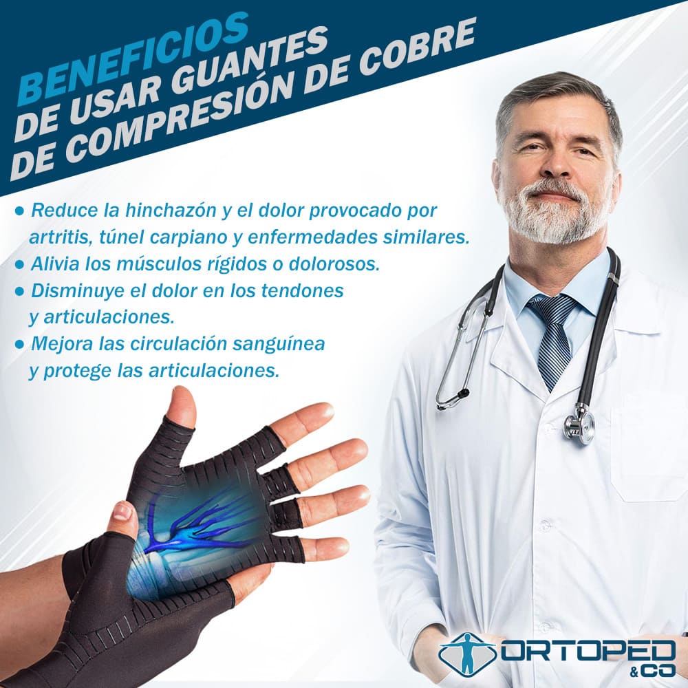 Guantes de Compresión de Cobre para Artritis 😱50% DE DESCUENTO😱