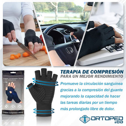 Guantes de Compresión de Cobre para Artritis 😱50% DE DESCUENTO😱
