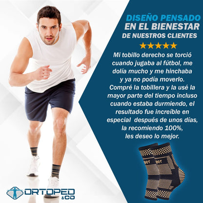 Tobillera de Compresión de Cobre iCooper® para Alivio de Dolor y Prevención de Lesiones 😱LLEVA 2 Y PAGA 1😱