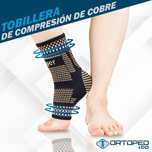 Tobillera de Compresión de Cobre iCooper® - ALIVIA EL DOLOR Y PREVIENE LESIONES 😱LLEVA 2 Y PAGA 1😱