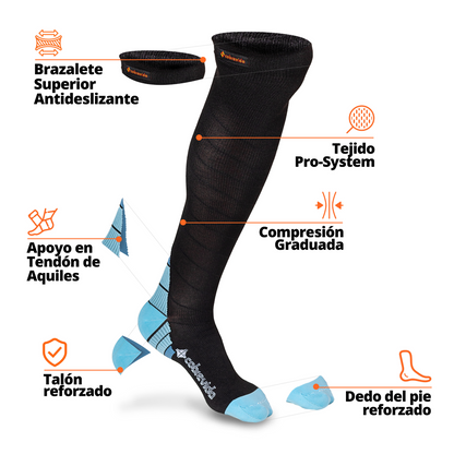 2 PACK DE CALCETINES DE COMPRESIÓN CON INFUSION DE COBRE 15-20mmHg 😱50% DE DESCUENTO😱